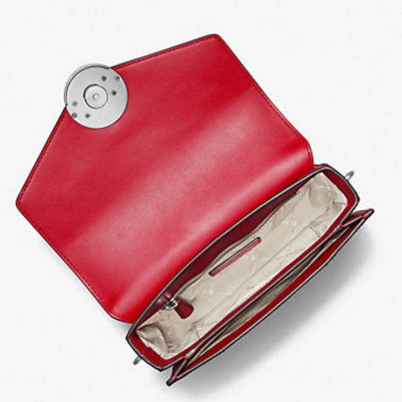 New Michael Kors Carmen Medium Convertible Shoulder Bag Bright Red - Picture 3 of 3